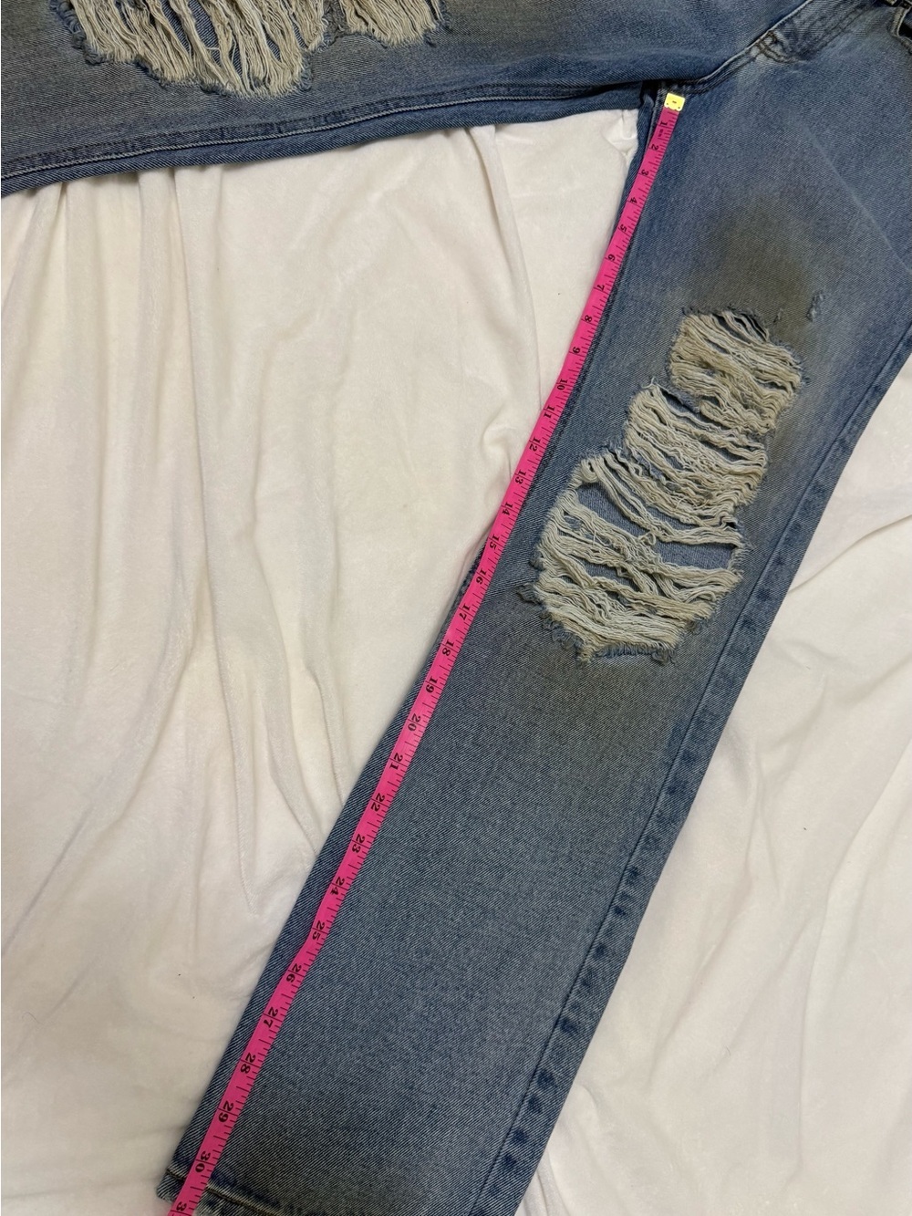 RETROFĂTE NEW Distressed Designer Vintage Denim Set Jean Jacket and Pants - Picture 9 of 15
